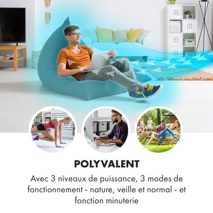 Enfriador de aire tipo cascada Klarstein - Ventilador, humidificador, purificador - Blanco