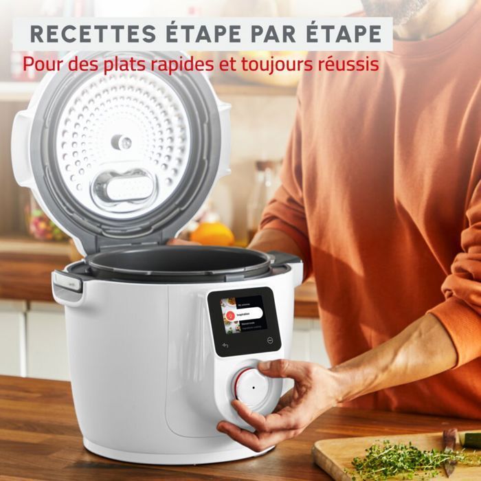 Multicooker Moulinex Cookeo Wifi 9 in 1, 6 litri, 9 modalità di cottura, bianco, CE952110