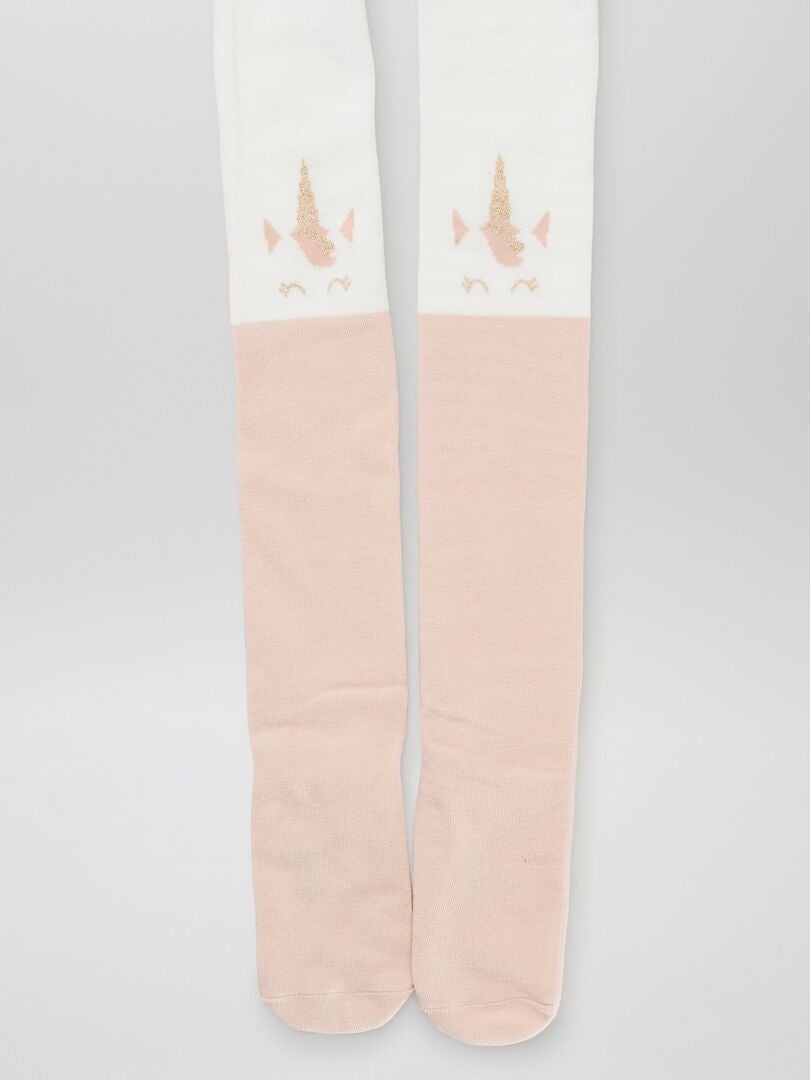 Conjunto de 2 medias de punto estampadas - BEIGE