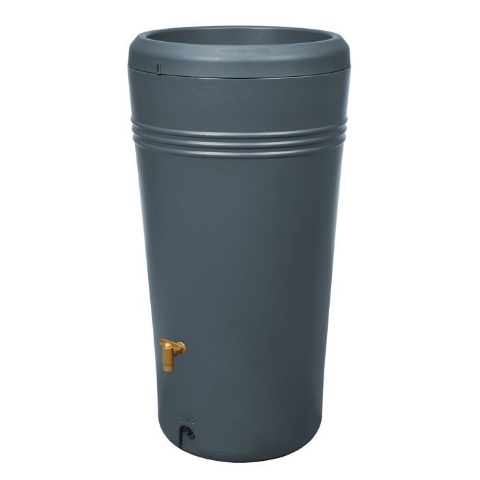 Depósito de recogida de agua de lluvia 4rain AZURA 2 en 1 de 230 L, gris grafito. Incluye bandeja de plantación.