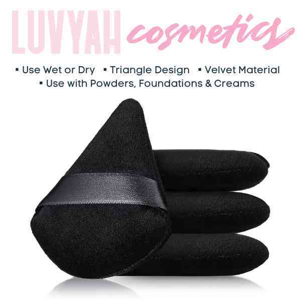 Bureți pudrați triunghiulari LUVYAH Cosmetics x 6