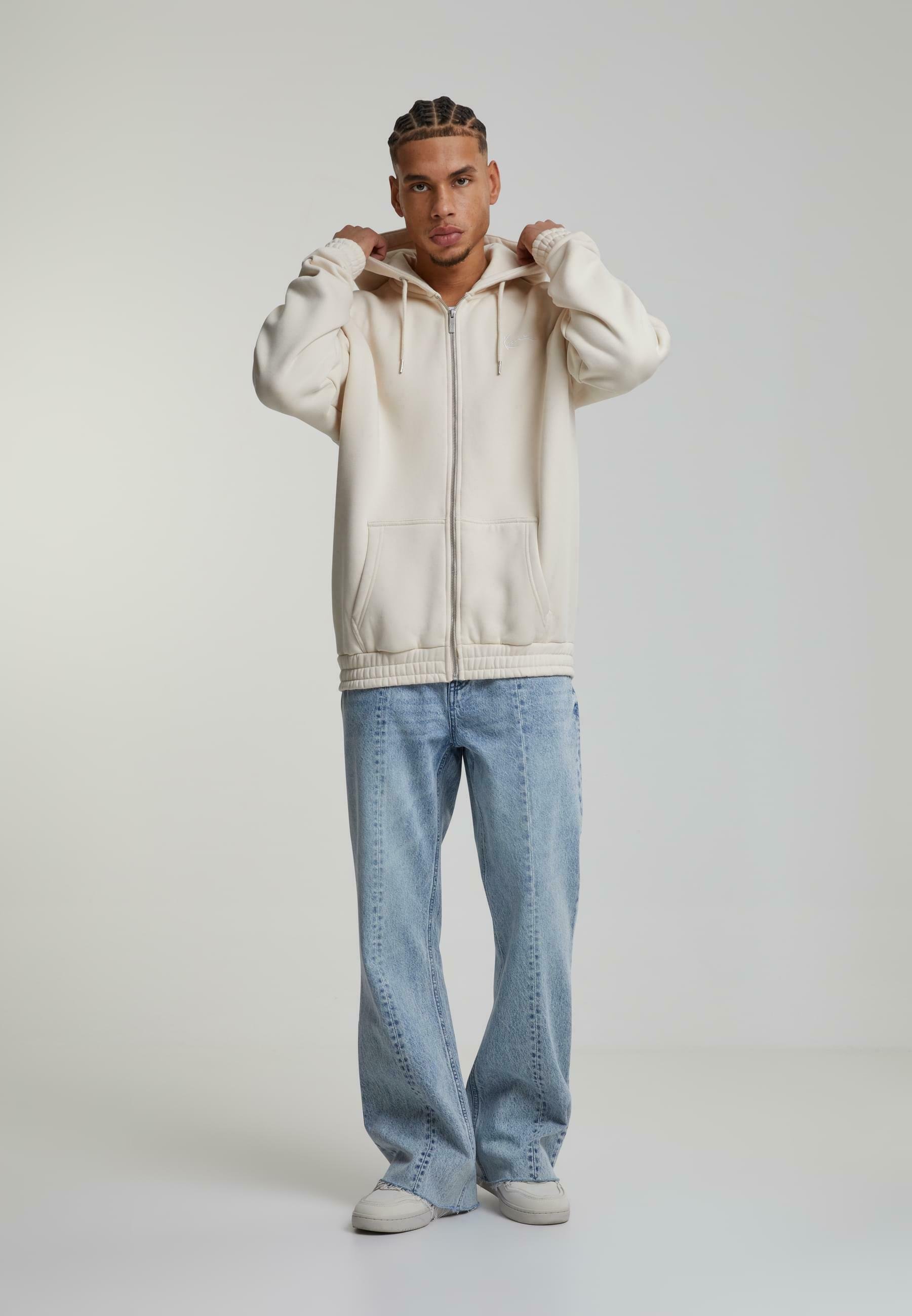 Karl Kani AUTHENTIC STAR LOGO - Sweatshirt mit Reißverschluss - Hellsand