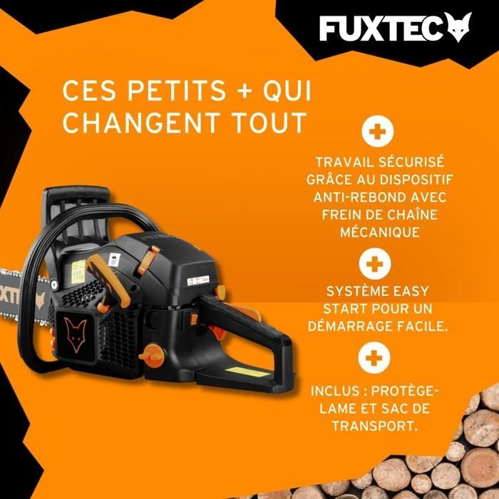Motosierra de gasolina FUXTEC FX-KS255 - 54 cc, 18 pulgadas, edición negra