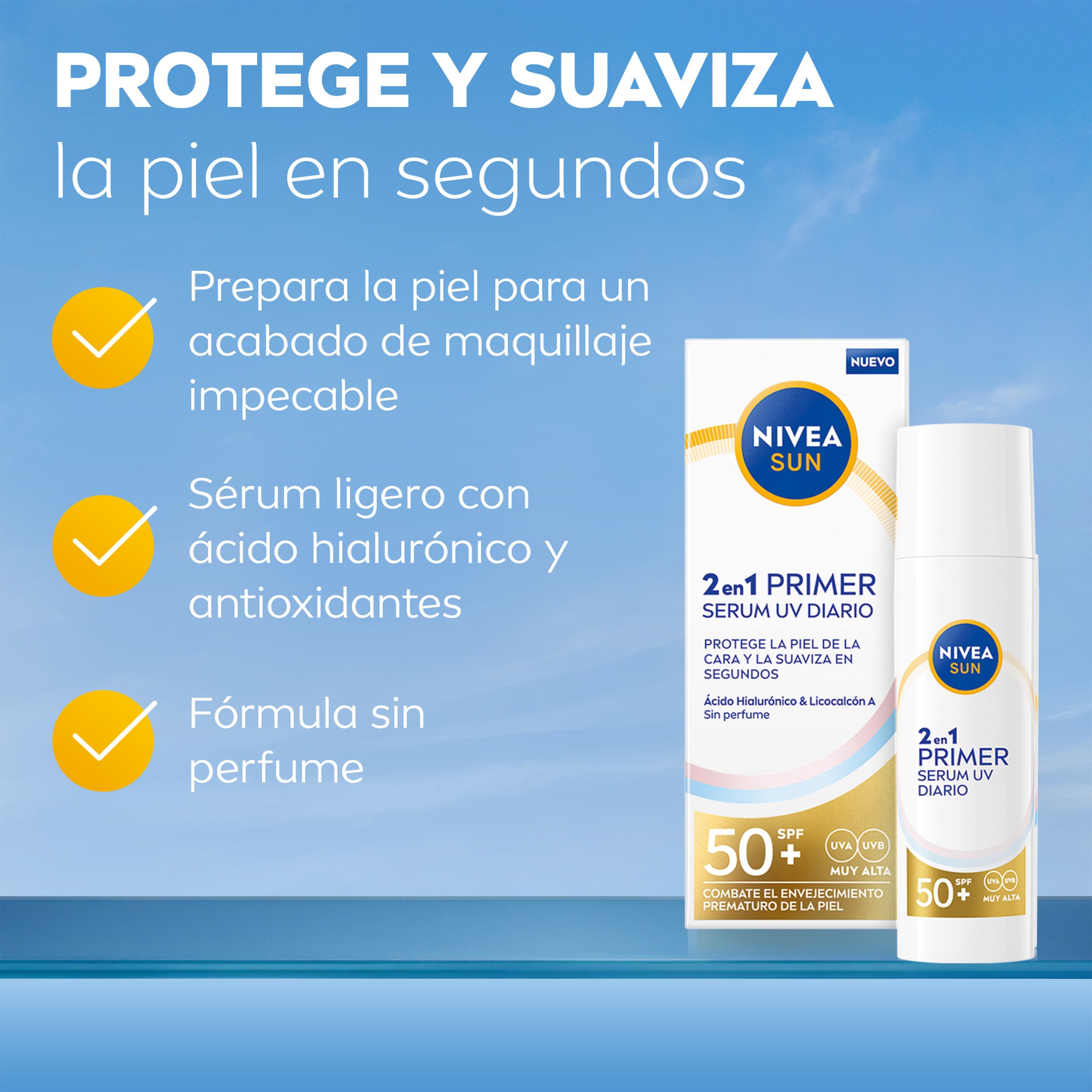 2-u-1 Primer Dnevni UV Serum Zaštita lica SPF50 Zaštita lica