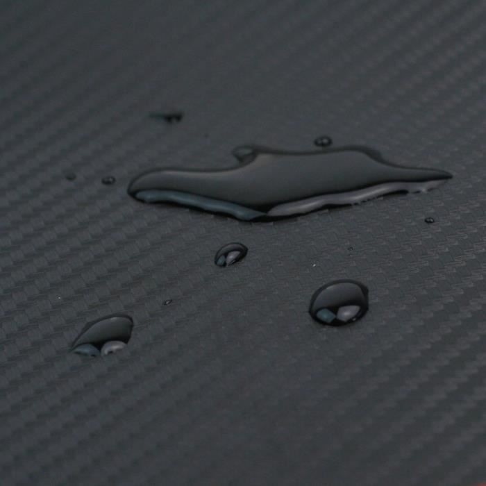 Adhesivo para coche con diseño de fibra de carbono - Nuevo - 150 cm x 60 cm - Negro - Duradero