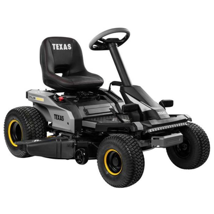 TEXAS Epsilon R9600Li Accu-aangedreven zitmaaier – 96 cm, 72V, tot 4000 m² De TEXAS Epsilon R9600Li is een grasmaaier