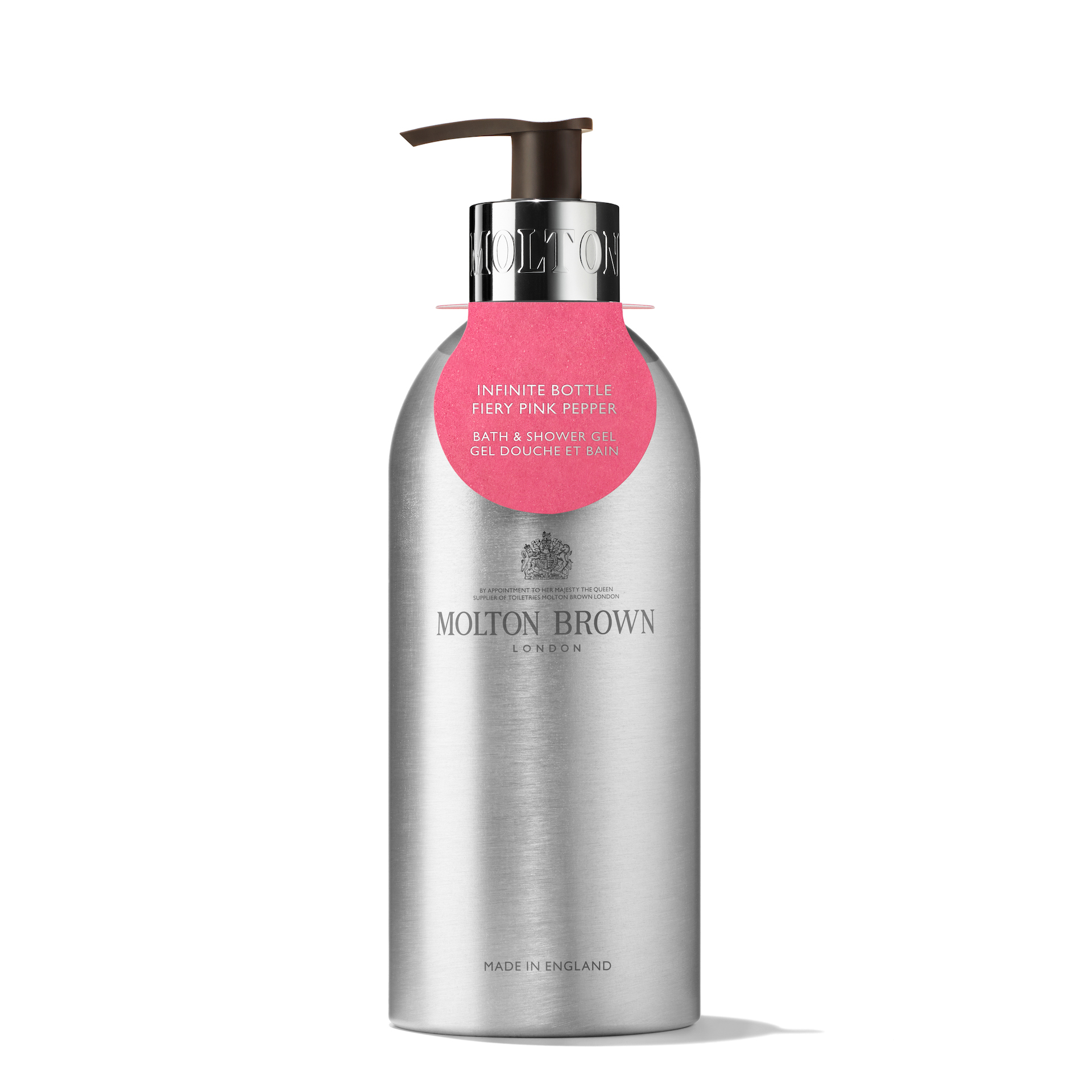 Fiery Pink Pepper fürdő- és tusfürdő Infinite üvegben 400 ml - Molton Brown