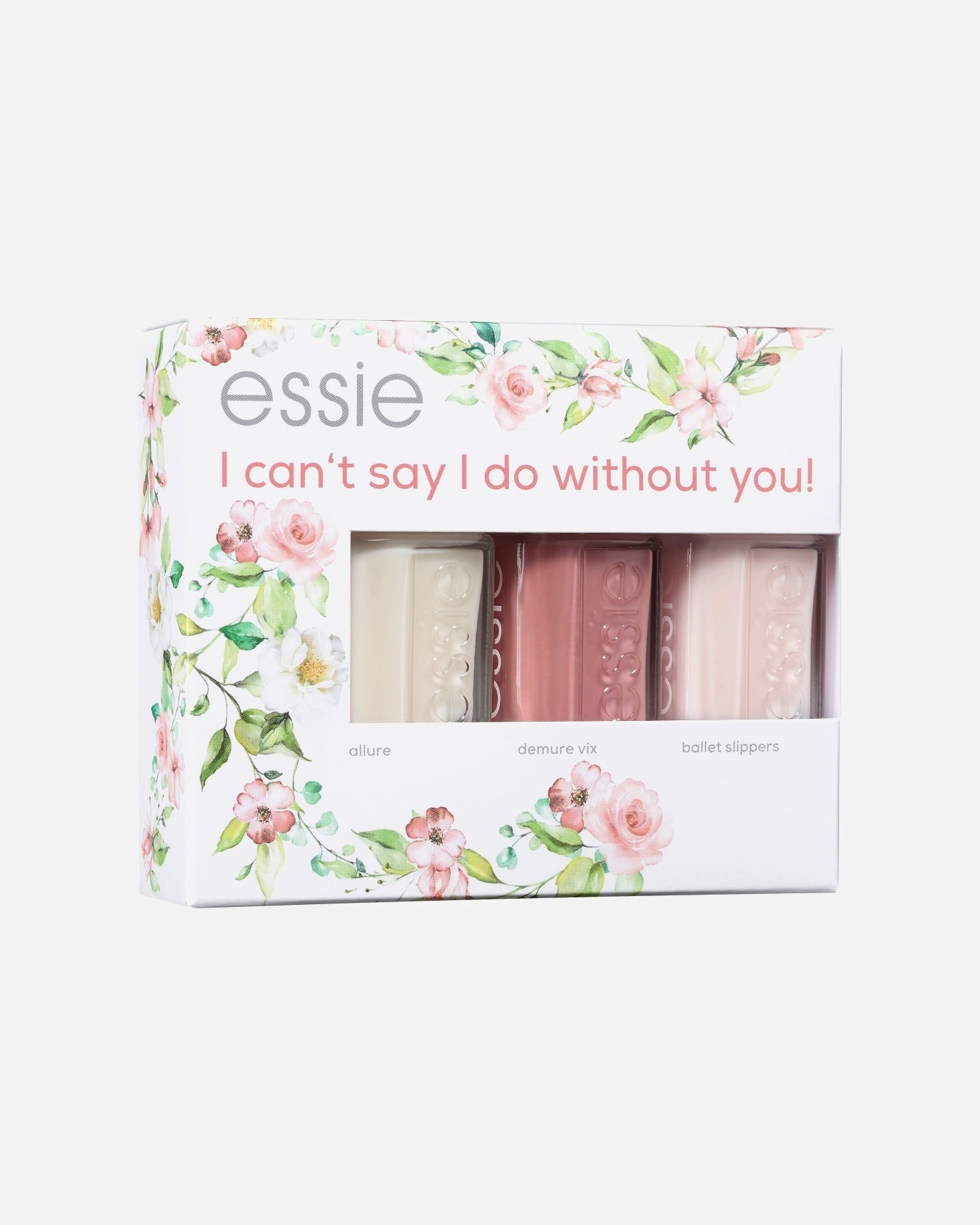 Еси сетови лакова за венчање I Can't Say I Do Without You! - лак за нокте Allure 13,5 мл + лак за нокте Demure Vix 13,5 мл + лак за нокте Ballet Slippers 13,5 мл 1 комад.