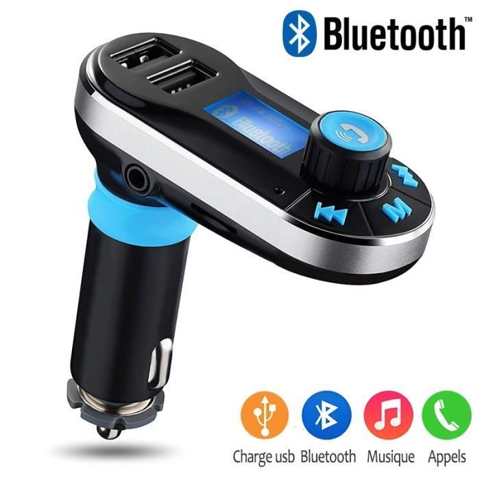 KARYLAX Bluetooth Car Hands-Free Kit - FM Transmitter, USB Charging, Grey