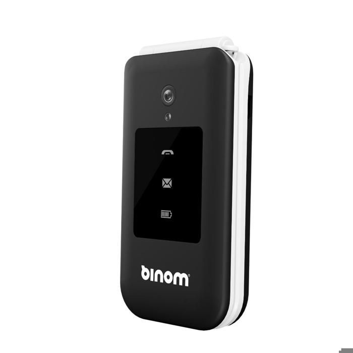 X3S 4G Klapphandy für Senioren, Schwarz/Weiß - Binom