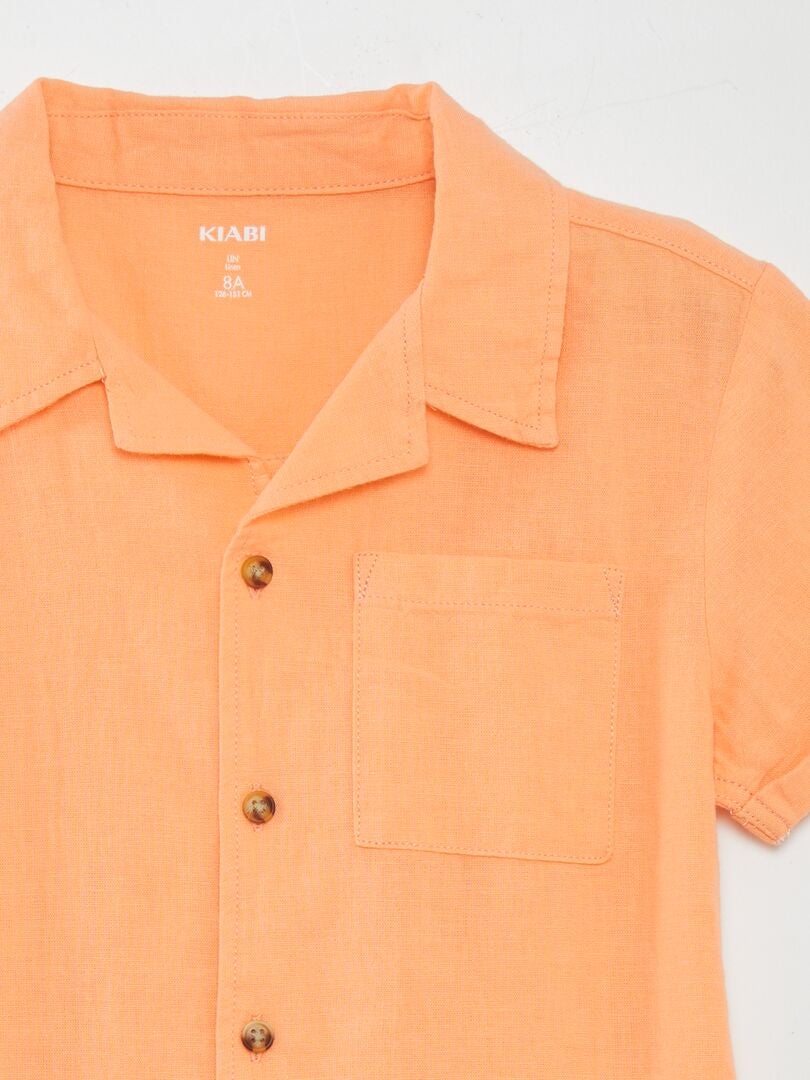 Camisa de manga corta - NARANJA