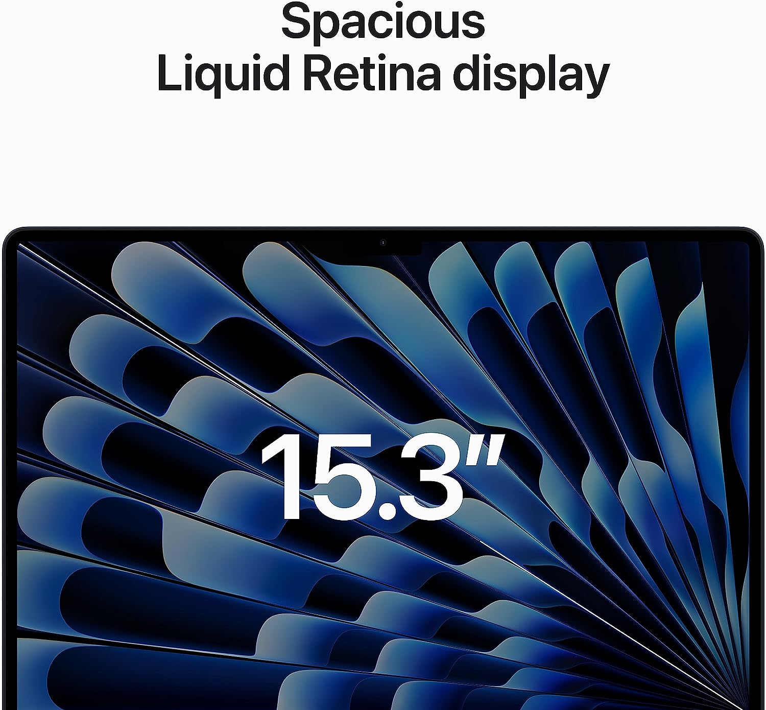 Apple MacBook Air-laptop uit 2023 met M2-chip: 15,3-inch Liquid Retina-display, 16 GB Unified Memory, 512 GB SSD-opslag, 1080p FaceTime HD-camera, Touch ID.