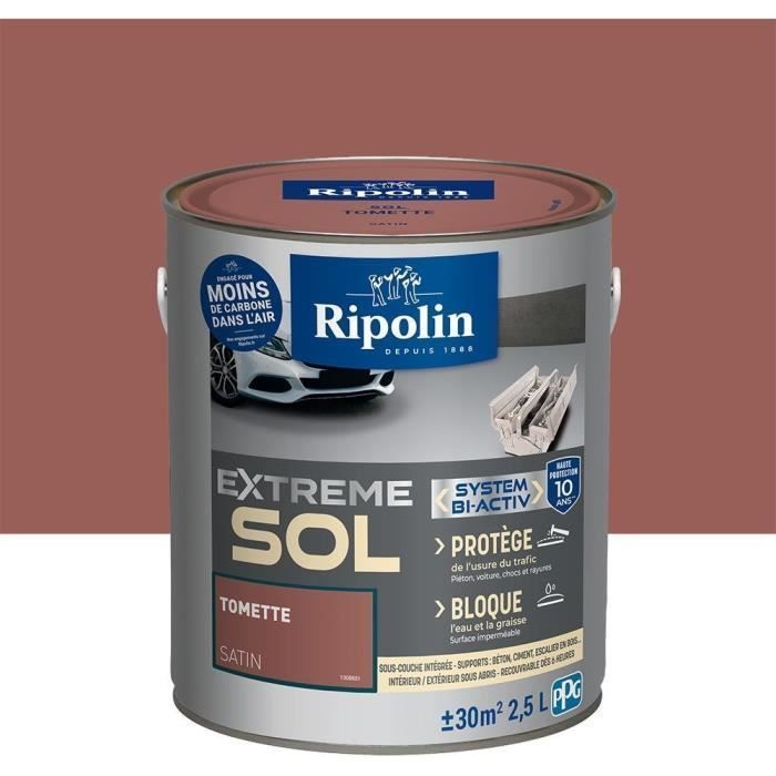 RIPOLIN Vloerverf voor binnen en buiten - Satijn terracotta - 2,5 L