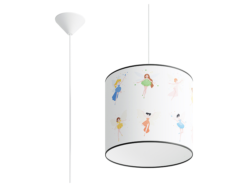 Lampa wisząca dziecięca Wróżki 30 cm wielokolorowa