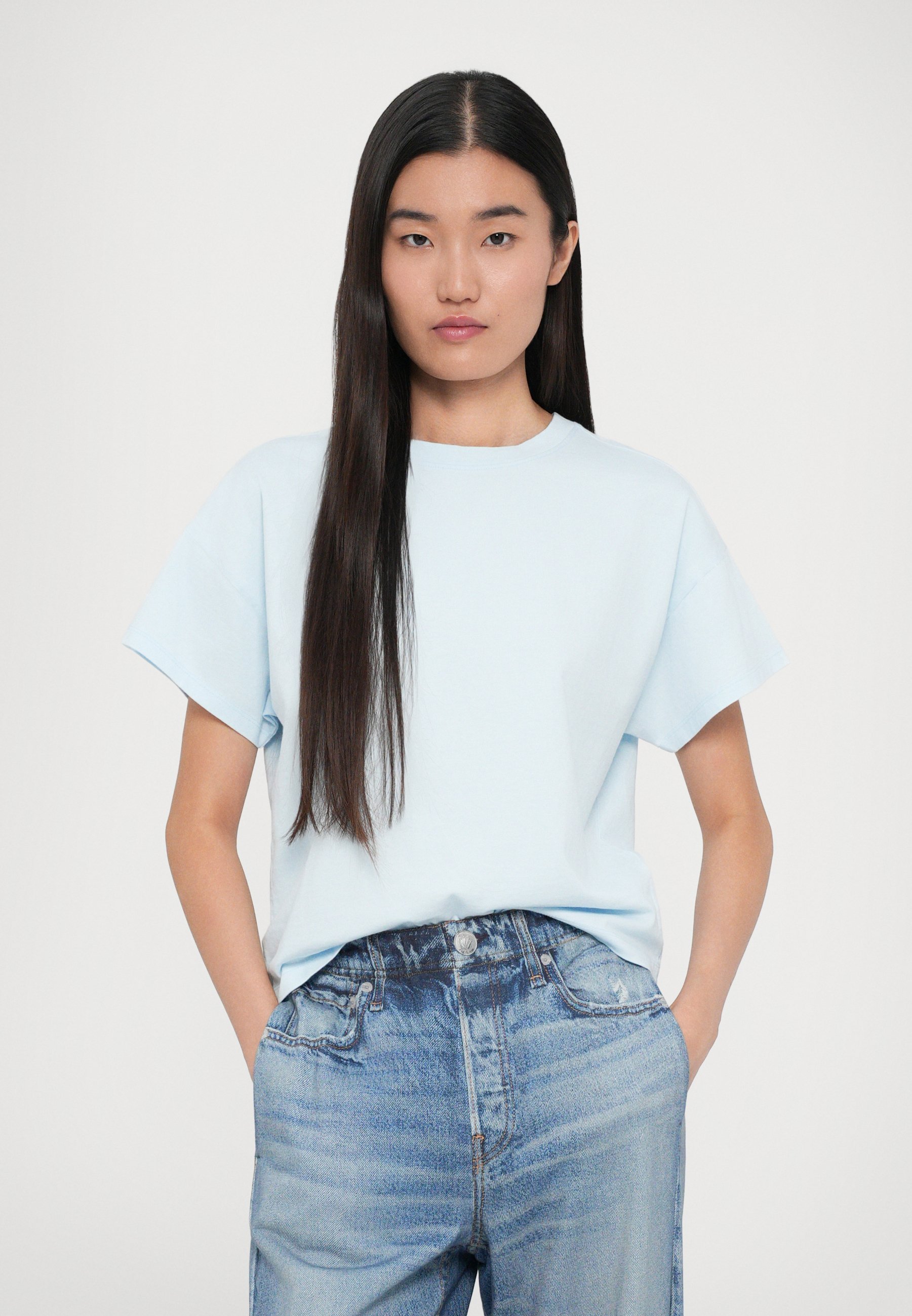 Rag & Bone Kelly Boxy T-shirt - Basic T-shirt - blauw