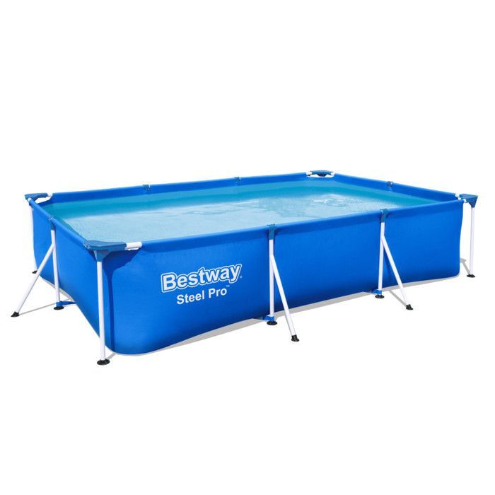 Piscina Tubular Acima do Solo BESTWAY - Steel Pro™ - 300 x 201 x 66 cm - Retangular