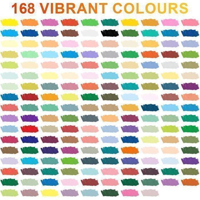 168 Colors Acrylic Markers, Brush Tip Acrylic Pens for Adult Coloring, Acrylic Paint Markers for Coloring