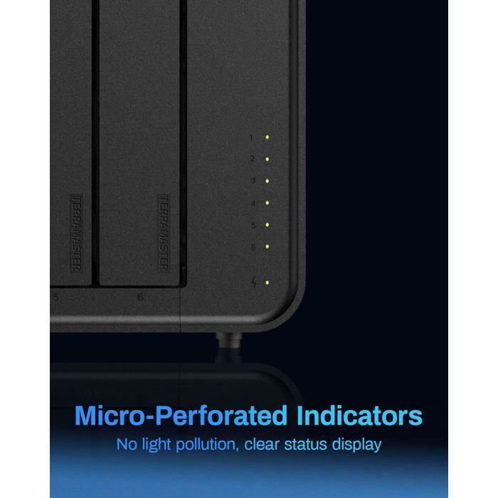 TERRAMASTER F6-424 NAS Stockage 6 Baies – Quad-Core N95, 8 GB de DDR5, Deux Ports 2.5 GbE (sans Disque)