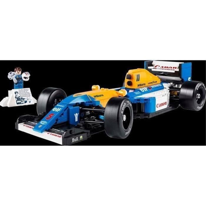 LEGO Icons 10353 Williams Racing FW14B et Nigel Mansell - Voiture de course F1 pour adulte