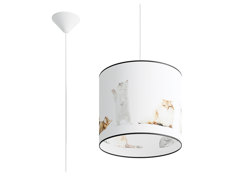 Lampa wisząca dziecięca Koty 30 cm wielokolorowa