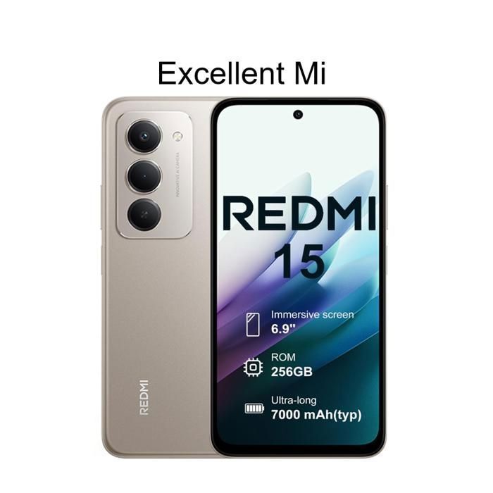Smartphone - XIAOMI - Redmi 15 - 8+256GB - Venduto da Excellent Mi - Versione UE - Caricabatterie non incluso - Nuovo