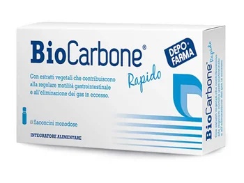 DEPOFARMA Depofarma Biocarbono Rápido 8 ampolas de dose única Suplemento alimentar para o trânsito intestinal