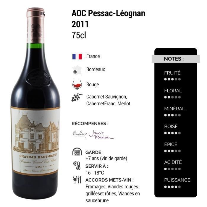Château Haut-Brion 1er Grand Cru Classé Red 2011 - 75cl - Vino tinto Burdeos - Pessac-Léognan AOC