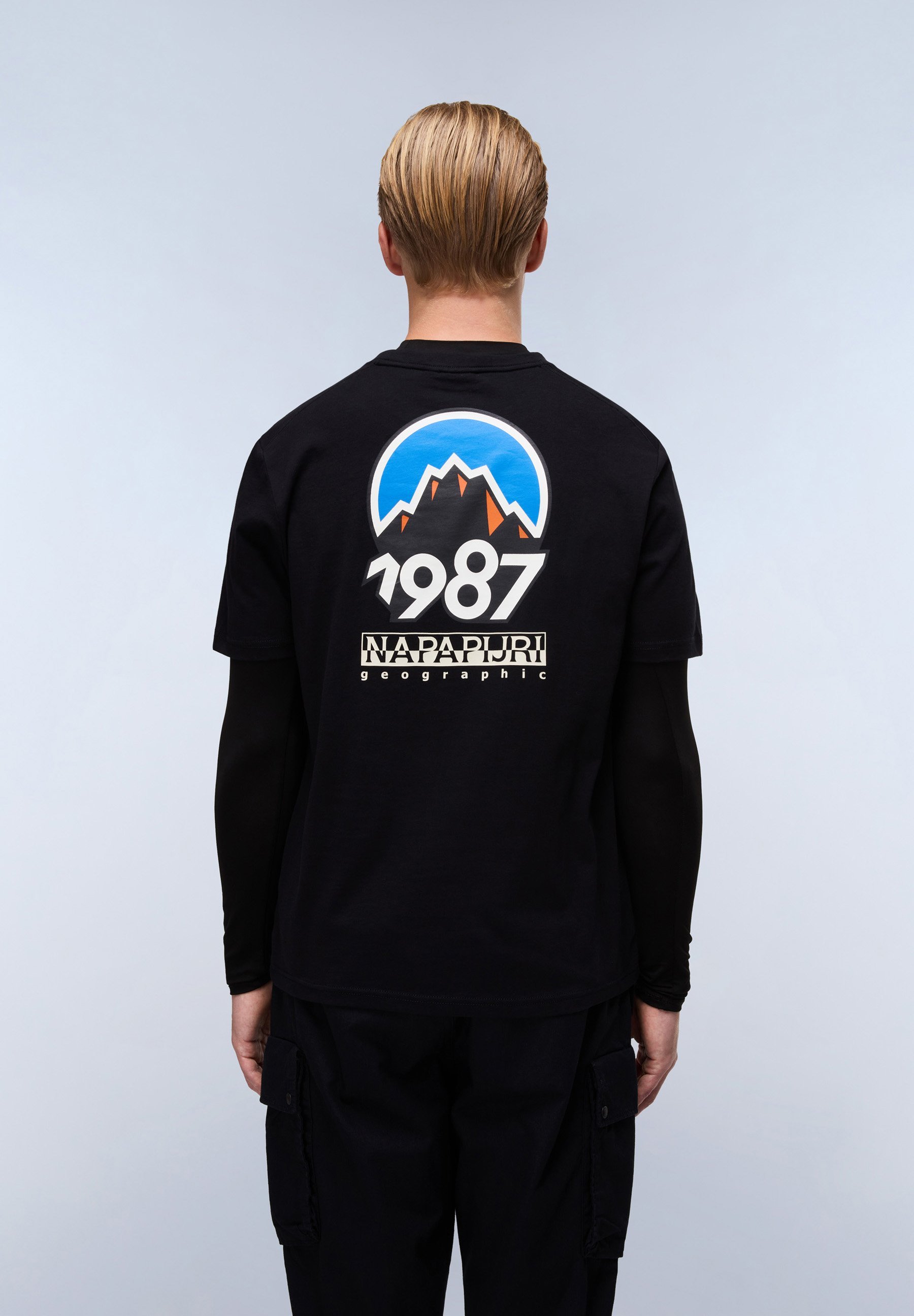 Napapijri MONTEPIANA - T-shirt stampata - black beauty
