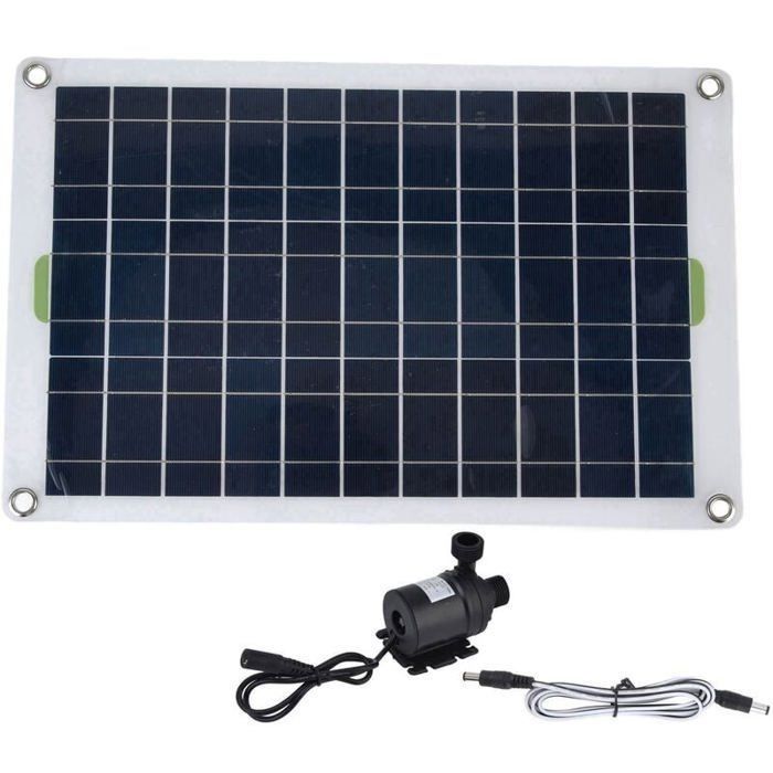 Kit pompa sommergibile solare da 800 l/h per fontana con pannello solare da 50 W - Ideale per laghetti e piscine