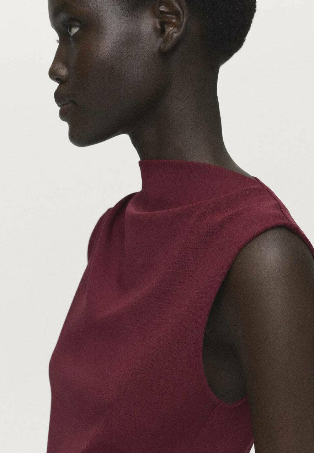 Robe Mango Shift - bordeaux