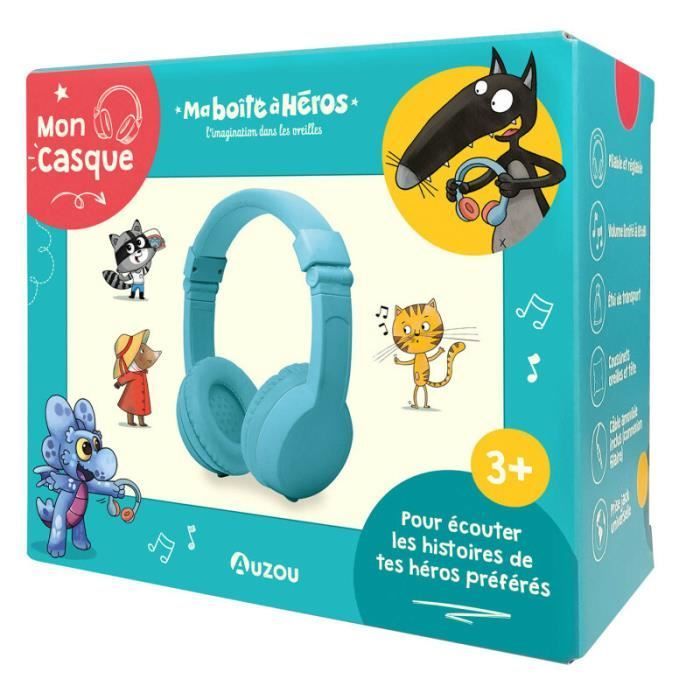 Cuffie My Auzou Hero Box - cuffie con filo per bambini, pieghevoli e regolabili, dai 3 anni in su.
