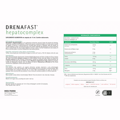 Drenafast Hepatocomplex Omenanmakuinen maksansuoja ja -korjaaja 20 ampullia 20 ampullia