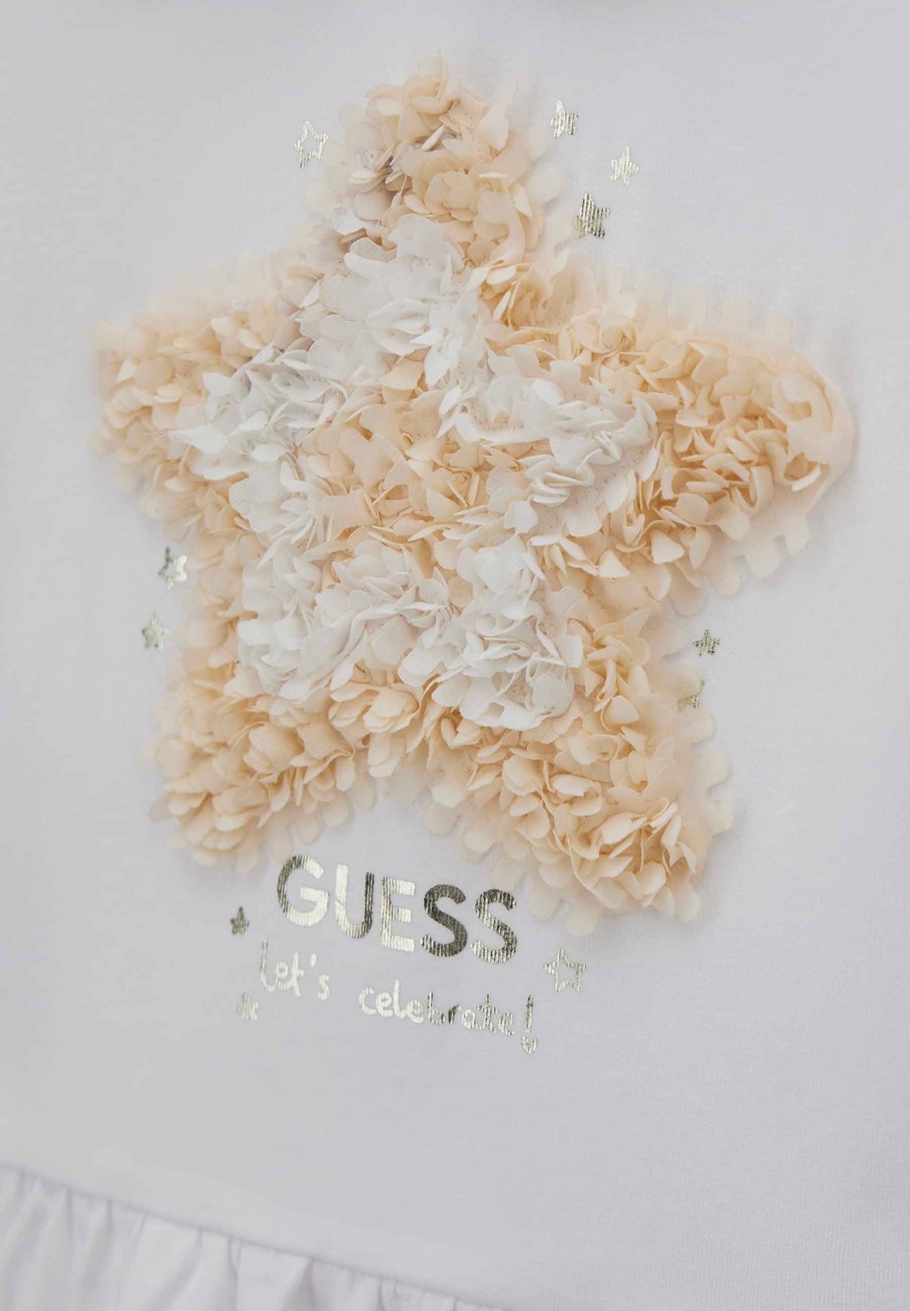 Guess MIT STERN-APPLIKATION - Top met lange mouwen - weiß