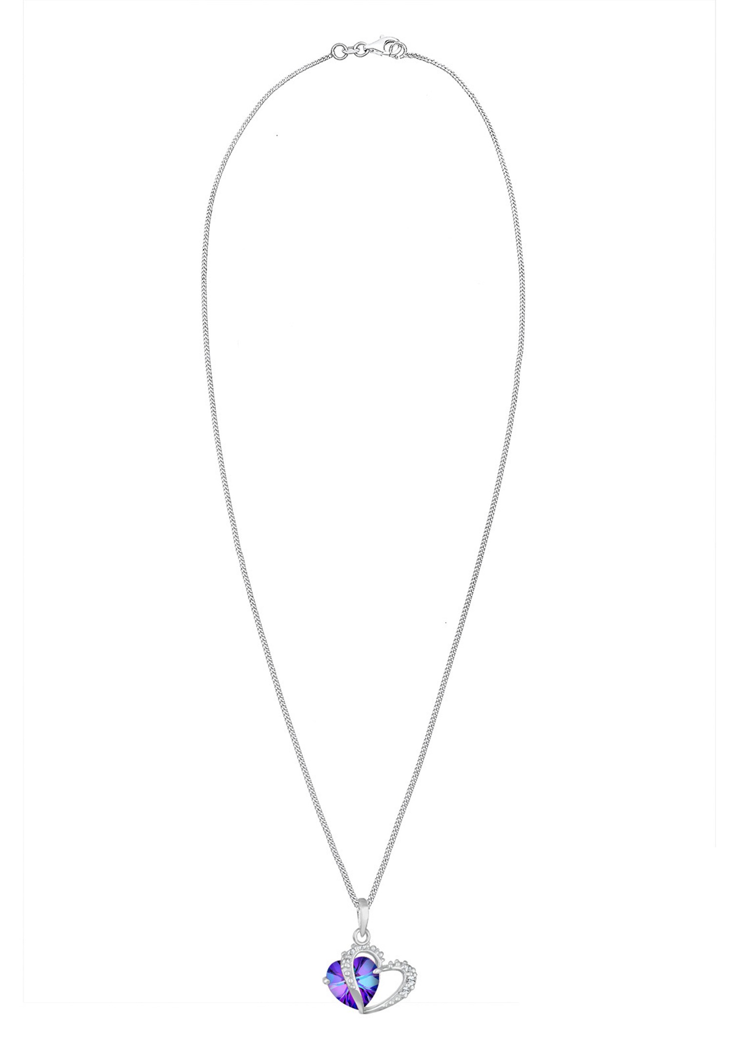 Elli Femmes avec pendentif cœur et cristaux en argent sterling 925 45 cm de long