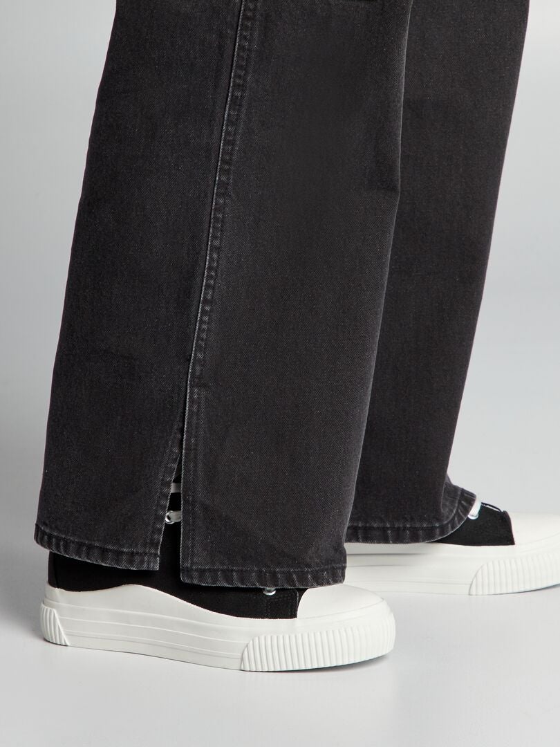 Proste jeansy multi-pocket - CZARNE