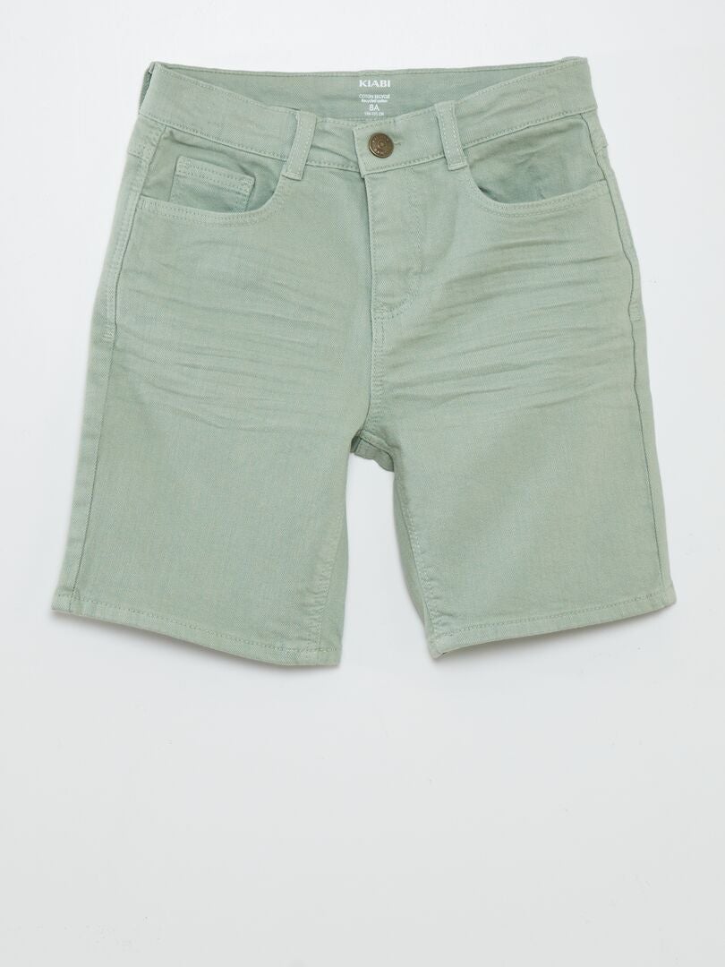 Bermudas de mezclilla - VERDE