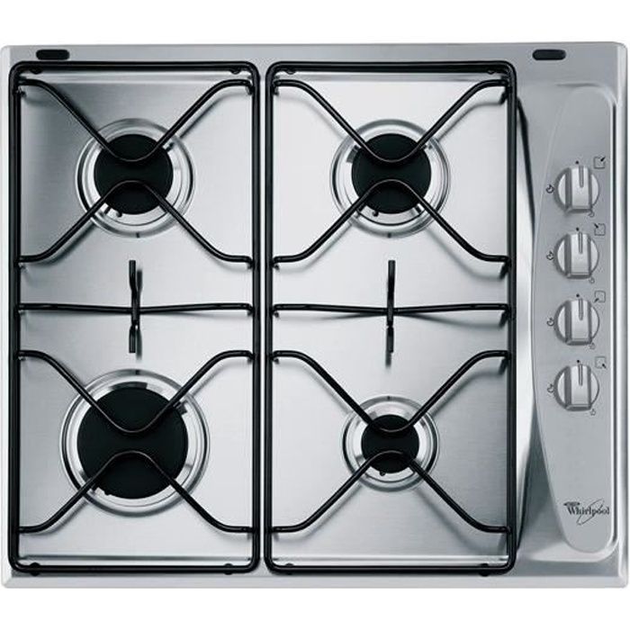 Piano cottura a gas WHIRLPOOL AKM 268/IX - 4 fuochi - Acciaio inox