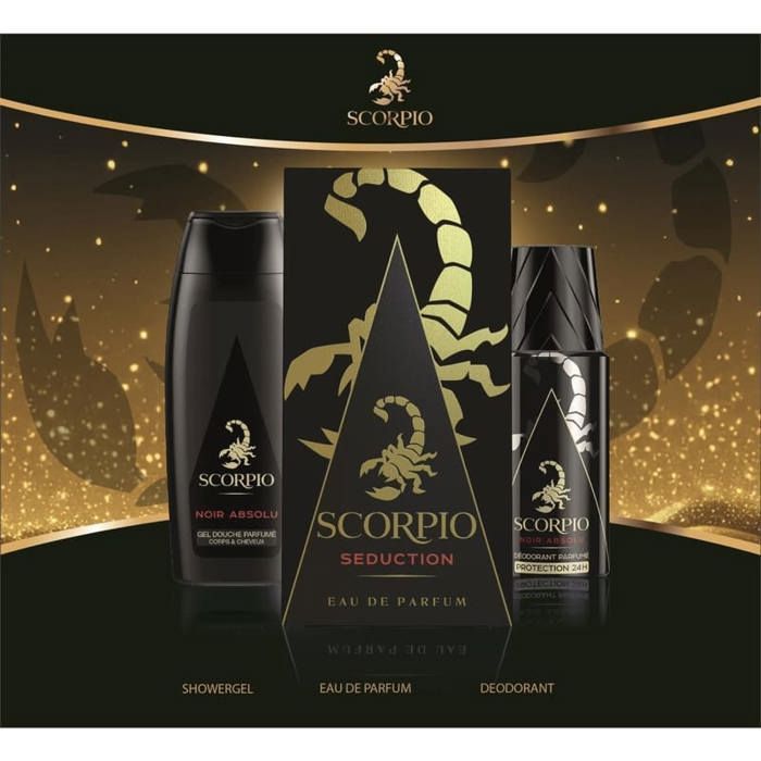 Coffret 3 produits séduction - Coffret Cadeau Homme - Eau de toilette flacon 75ml, Gel Douche 250ml et Déodorant atomiseur 150ml