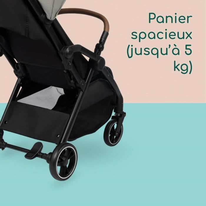 BEBECONFORT SUNLITE, Passeggino ultracompatto, comodo e leggero, dalla nascita fino a 4 anni, da 0 a 22 kg, Grigio Tint