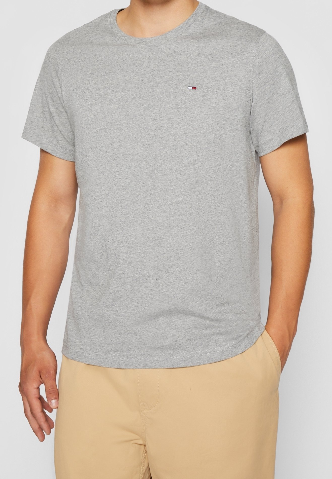 Tommy Jeans Basic T-Shirt – meliertes Grau