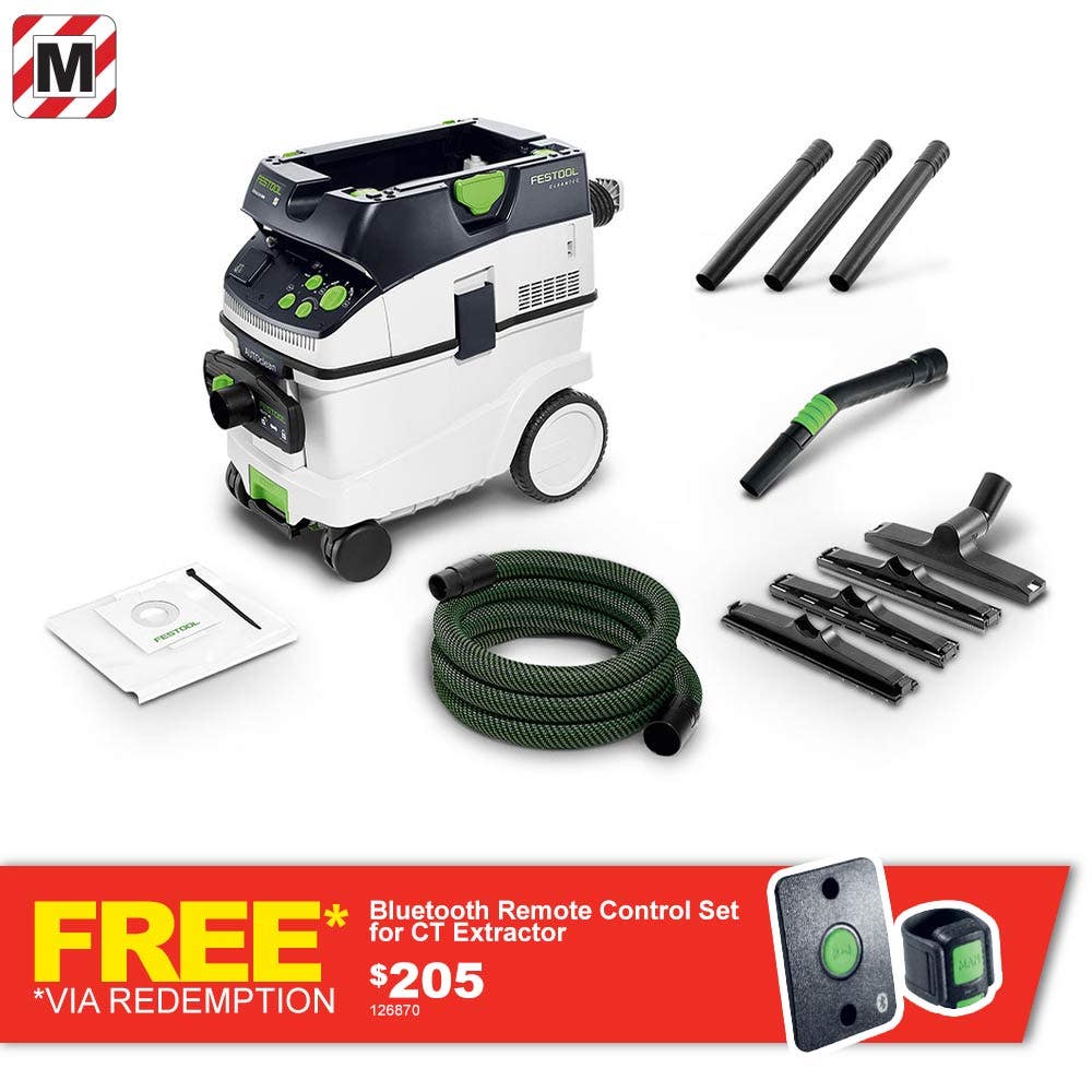 Aspirador de pó FESTOOL Classe M de 36L e 1200W com função Autoclean 575849