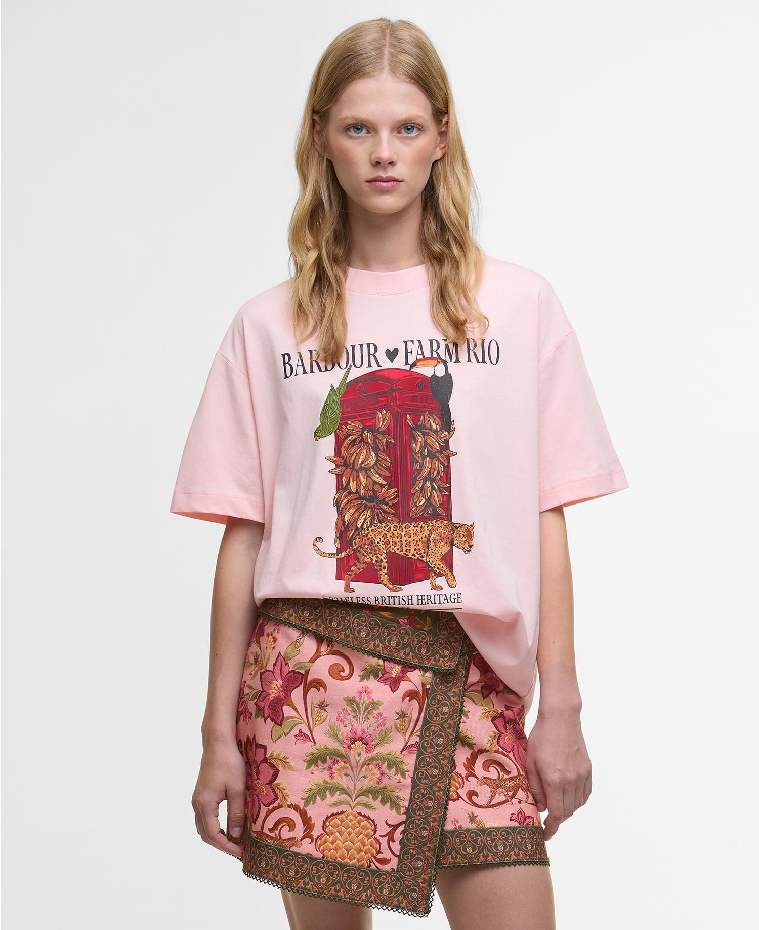Barbour BARBOUR FARM RIO MARIA CLARA T-SHIRT - T-shirt stampata - rosa