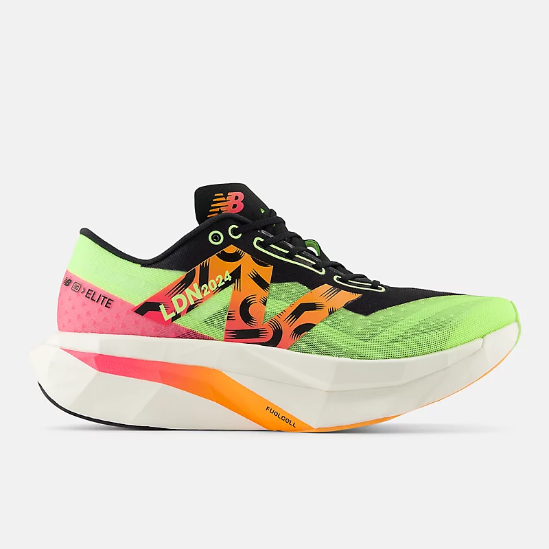 Heren TCS London Marathon FuelCell SuperComp Elitev4 – Bleached Lime, Bright Mango en Neon Pink