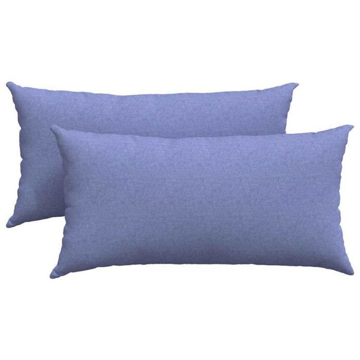 Sofakissen - VIDAXL - 80 x 40 cm - Denimblau - 2er-Set - Rechteckig