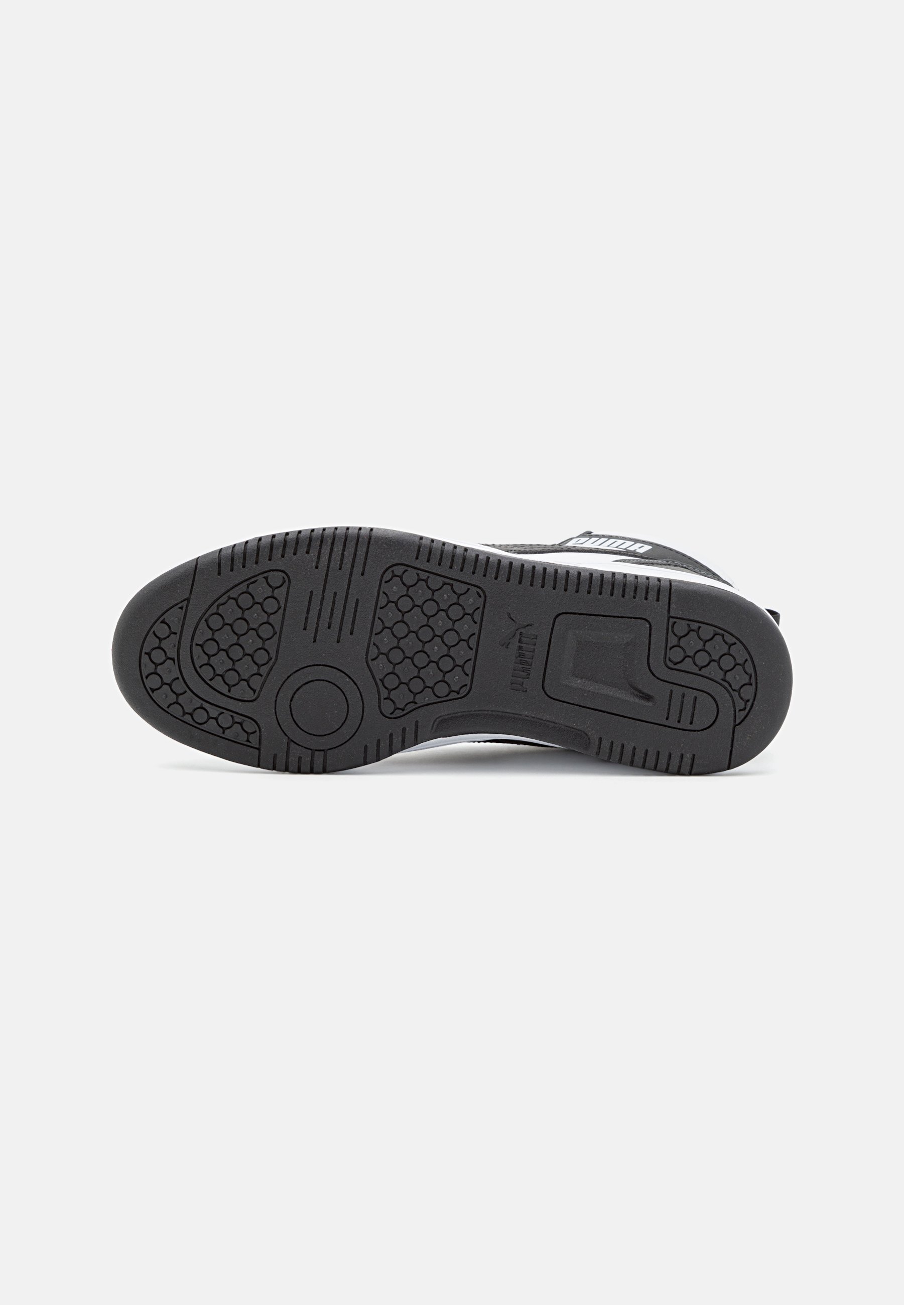Puma REBOUND V6 MID JR - Hoge sneakers - wit/zwart/schaduwgrijs