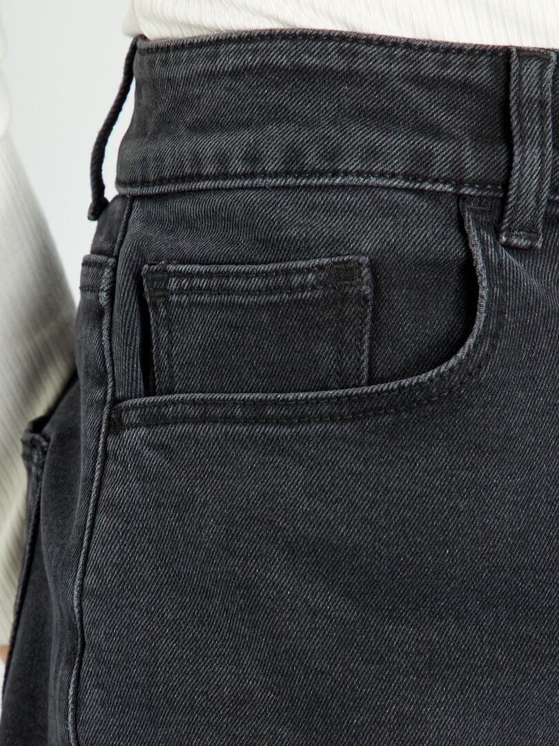 Calça jeans mom de cintura super alta - Tamanho 34 - PRETA