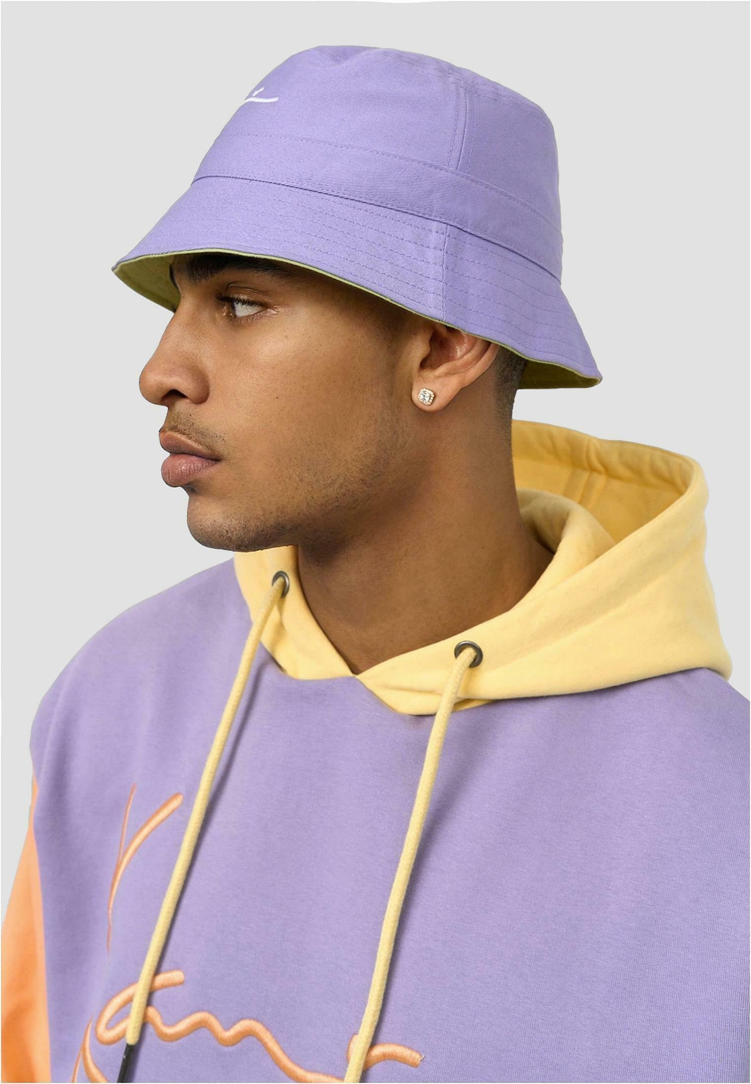 Cappello reversibile Karl Kani SIGNATURE - viola giallo verde