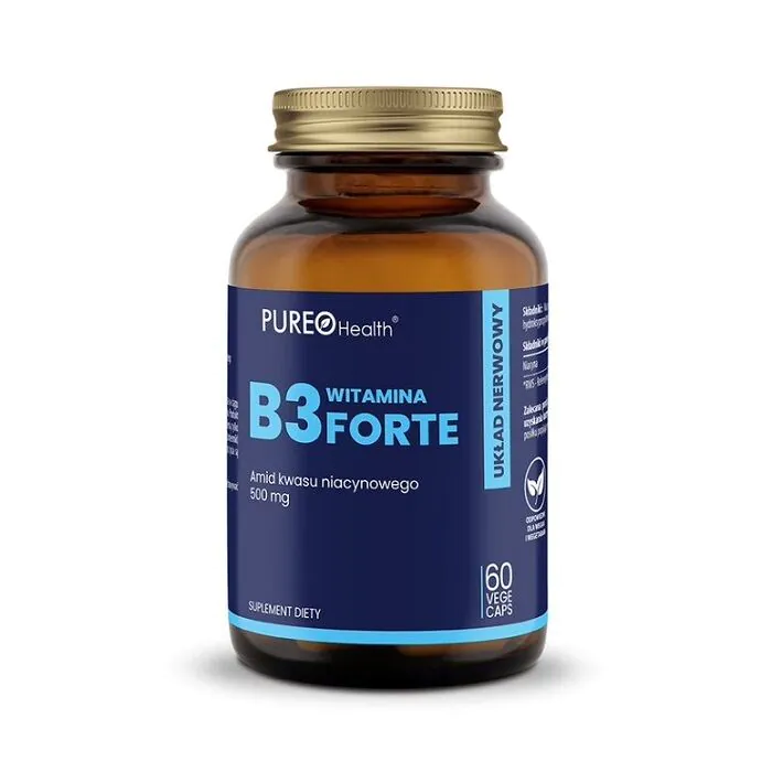 Pureo Health Witamina B3 Niacyna 500 mg, Kapsułki