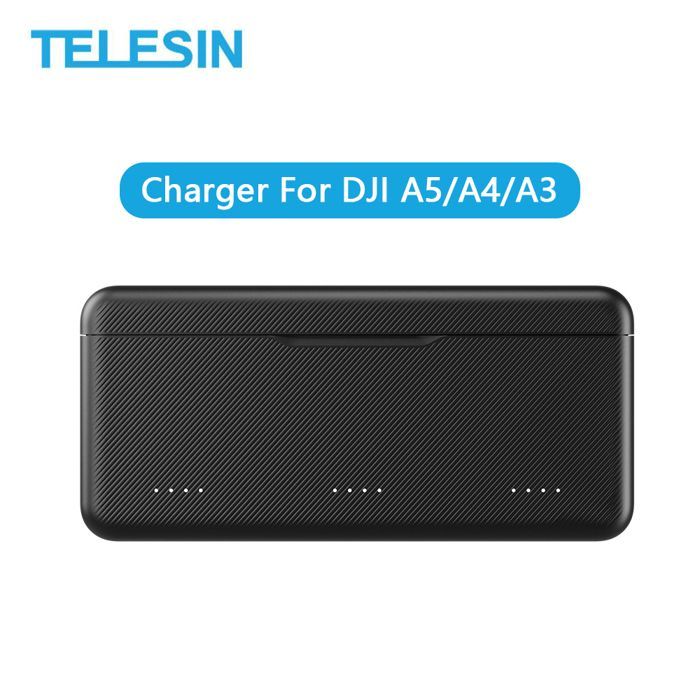 Cargador de baterías para DJI Action 5 Pro/4/3, carga 2 baterías, con cable de datos de 1 m, estuche de carga para Action 5/4/3.