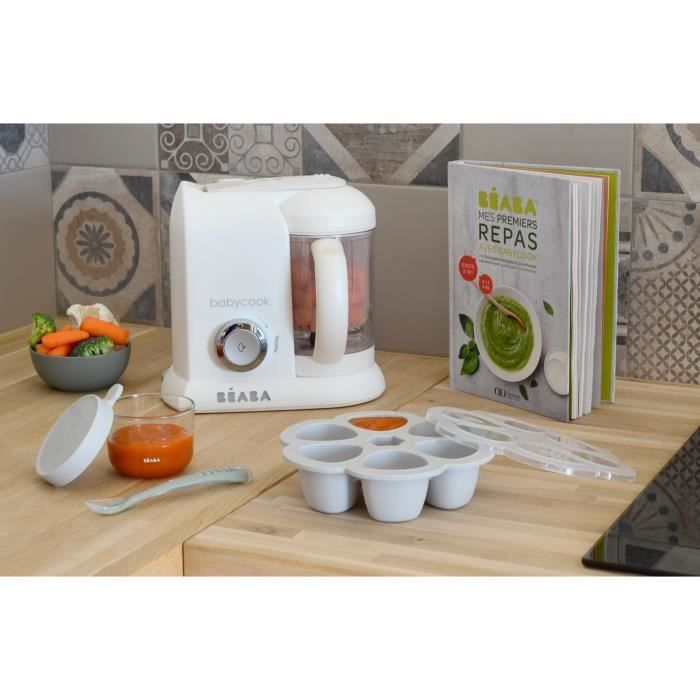 Multiportions en silicone de qualité premium - BEABA - 6x90 ml - gris